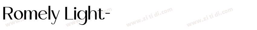 Romely Light字体转换
